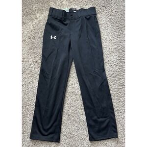 NWT Under Armor Youth Boys Baseball Pants Slacks‎ Heat Gear Youth Large Black